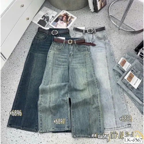 Quần Suông Nữ - Quần Jeans Suông Rách Nữ Chất Liệu Vải Dày Mềm Không Co Giãn - Nhiều Mẫu Đẹp