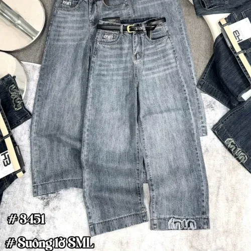Quần Suông Nữ - Quần Jeans Suông Rách Nữ Chất Liệu Vải Dày Mềm Không Co Giãn - Nhiều Mẫu Đẹp