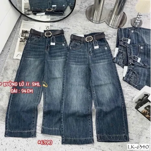 Quần Suông Nữ - Quần Jeans Suông Rách Nữ Chất Liệu Vải Dày Mềm Không Co Giãn - Nhiều Mẫu Đẹp