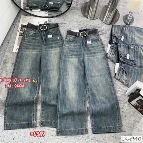 Quần Suông Nữ - Quần Jeans Suông Rách Nữ Chất Liệu Vải Dày Mềm Không Co Giãn - Nhiều Mẫu Đẹp