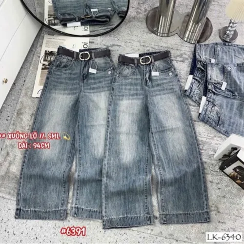 Quần Suông Nữ - Quần Jeans Suông Rách Nữ Chất Liệu Vải Dày Mềm Không Co Giãn - Nhiều Mẫu Đẹp