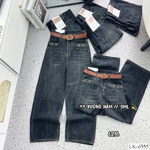 Quần Suông Nữ - Quần Jeans Suông Rách Nữ Chất Liệu Vải Dày Mềm Không Co Giãn - Nhiều Mẫu Đẹp