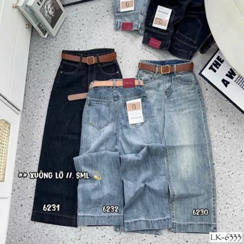 Quần Suông Nữ - Quần Jeans Suông Rách Nữ Chất Liệu Vải Dày Mềm Không Co Giãn - Nhiều Mẫu Đẹp