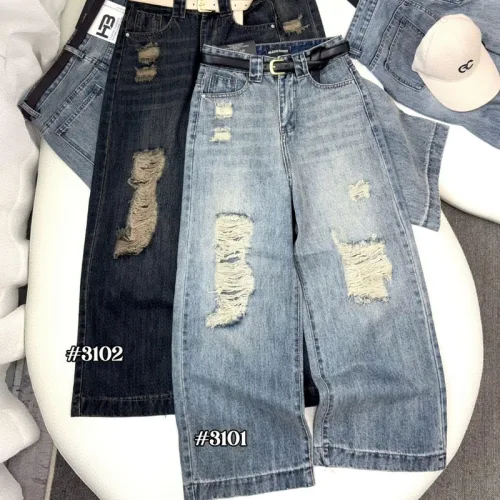 Quần Suông Nữ - Quần Jeans Suông Rách Nữ Chất Liệu Vải Dày Mềm Không Co Giãn - Nhiều Mẫu Đẹp