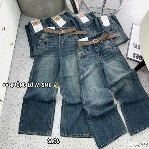 Quần Suông Nữ - Quần Jeans Suông Rách Nữ Chất Liệu Vải Dày Mềm Không Co Giãn - Nhiều Mẫu Đẹp