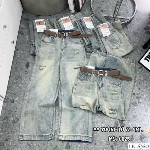 Quần Suông Nữ - Quần Jeans Suông Rách Nữ Chất Liệu Vải Dày Mềm Không Co Giãn - Nhiều Mẫu Đẹp