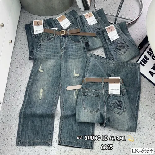 Quần Suông Nữ - Quần Jeans Suông Rách Nữ Chất Liệu Vải Dày Mềm Không Co Giãn - Nhiều Mẫu Đẹp