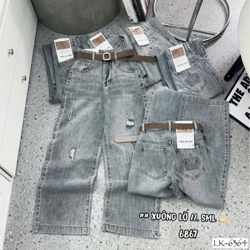 Quần Suông Nữ - Quần Jeans Suông Rách Nữ Chất Liệu Vải Dày Mềm Không Co Giãn - Nhiều Mẫu Đẹp