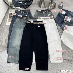 Quần Thụng Nữ - Quần Jeans Thụng - Quần Thụng Kaki Nữ Rách Túi Chất Liệu Vải Dày Mềm Không Co Giãn