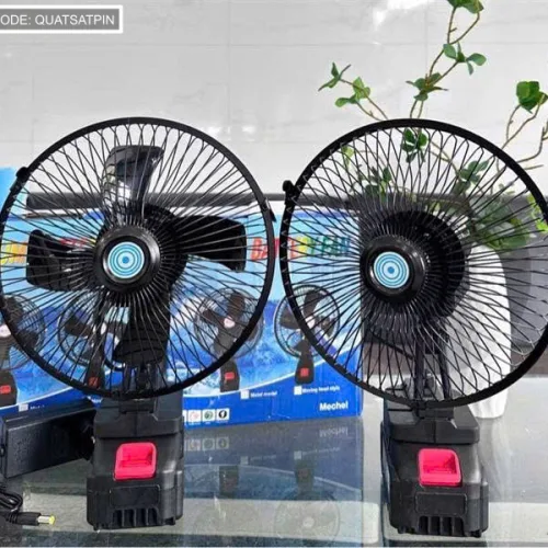 Quạt Sắt Pin Xoay Được