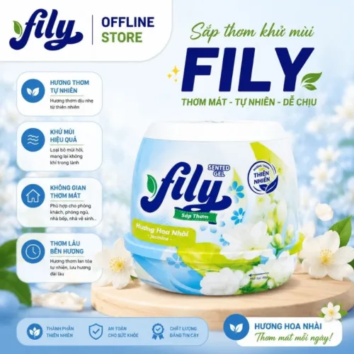 Sáp Thơm Phòng Fily Hương Hoa Nhài 180g - Sáp Khử Mùi Thơm Phòng Fily