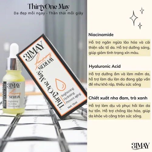 Seeum Dưỡng Sáng Da Đều Màu 31May Luminous 15ml - Tinh Chất Dưỡng Da Thirty One May