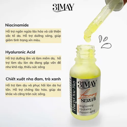 Seeum Dưỡng Sáng Da Đều Màu 31May Luminous 15ml - Tinh Chất Dưỡng Da Thirty One May