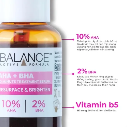 2. Đọc đúng thông tin AHA, BHA và Vitamin B5