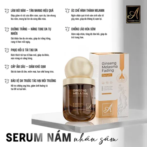 Sỉ serum Nám A Ginseng Melasma Fading Serum Cosmetic Phương Anh 35ml - Serum A Mỹ Phẩm Phương Anh - Phiên Bản Mới
