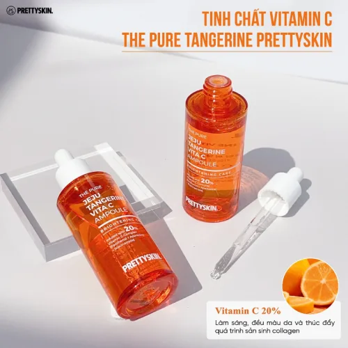 Chai quýt Jeju giữa chu trình dưỡng da — Serum Prettyskin The Pure Jeju Tangerine