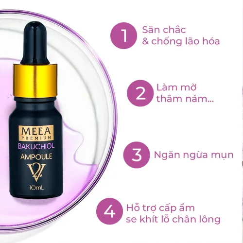 Tinh Chất Bakuchiol Ampoule V2 Meea Origin Dạng Serum Mini 10ml