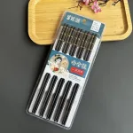 Bộ 10 đôi đũa 3 sọc chống trơn trượt, dài 24 cm