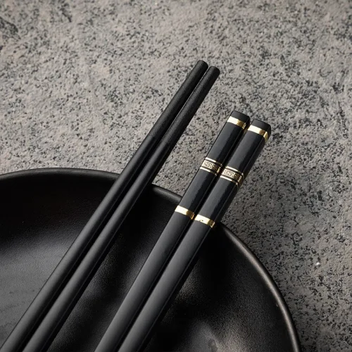 Bộ 10 đôi đũa 3 sọc chống trơn trượt, dài 24 cm
