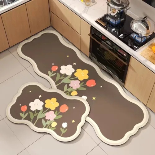 Bộ 2 thảm gợn sóng kích thước 40×60 cm và 40×120 cm