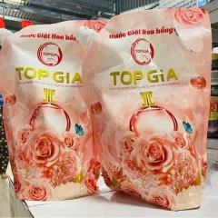 Sỉ set 2 túi nước giặt topgia Hoa Hồng 2000ml túi(2 túi 4000ml)