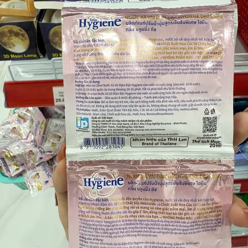 Set 24 Gói Nước Xả Vải Hygiene Màu Hồng 20ml - Nước Xả Vải Thái Lan Tinh Chất Sữa Hokkaido