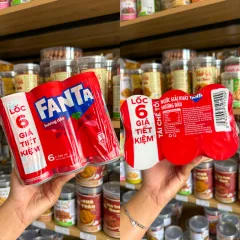 Set 6 Lon Nước Ngọt Fanta Hương Dâu Dạng Lon (320ml/Lon)