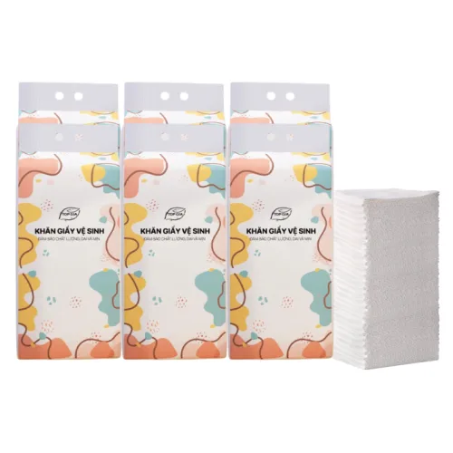 Hình ảnh Set 6 Túi Khăn Giấy Rút Treo Tường 4 Lớp Top Gia 1 Túi 1280 Tờ Đa Năng 34x8x16cm trong bộ sưu tập topgia