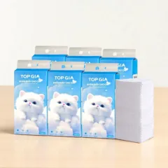 Phân phối set 6 Túi Khăn Giấy Rút Treo Tường Màu Xanh Có 4 Lớp Top Gia