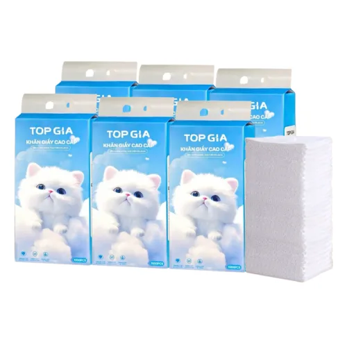 Khám phá Set 6 Túi Khăn Giấy Rút Treo Tường Màu Xanh Có 4 Lớp Top Gia thuộc nhóm Khăn giấy, khăn lau nhà, túi đựng rác