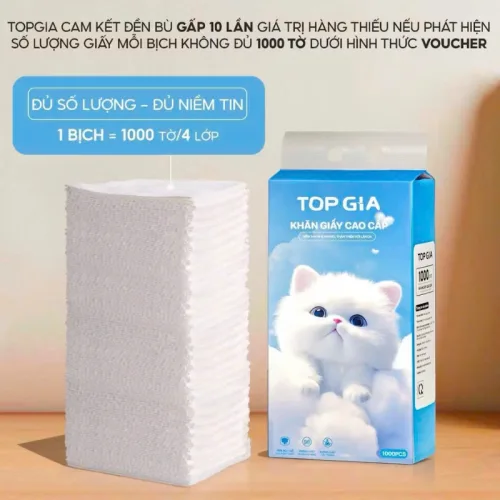 Phân phối set 6 Túi Khăn Giấy Rút Treo Tường Màu Xanh Có 4 Lớp Top Gia