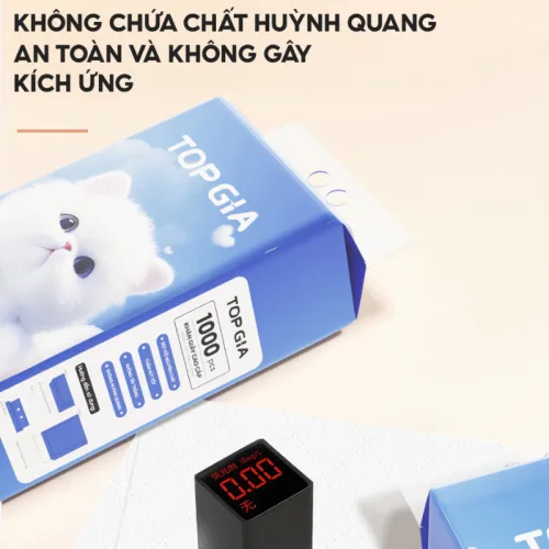 Phân phối set 6 Túi Khăn Giấy Rút Treo Tường Màu Xanh Có 4 Lớp Top Gia