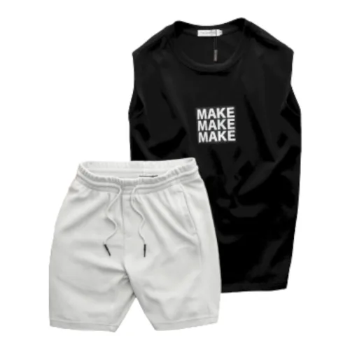 Set Bộ Nam Áo Ba Lỗ In Chữ Make Quần Short Thun Thêu Chữ Boston – một lựa chọn đáng tham khảo trong quần short thun