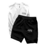 Set Bộ Nam Áo Ba Lỗ Phối Quần Short Thun In Logo Chữ Chicago