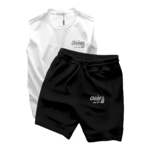 Set Bộ Nam Áo Ba Lỗ Phối Quần Short Thun In Logo Chữ Chicago – một lựa chọn đáng tham khảo trong quần short nam