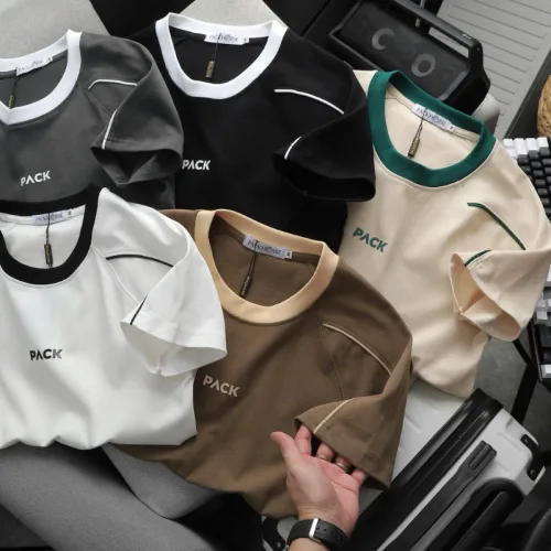 Set Bộ Nam - Quần Short Thun Nam Chicago Và Áo Thun Nam Cổ Tròn In Chữ Pack Phối Viền Màu (Size Từ M Đến XXL)