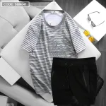 Set bộ nam áo cổ tròn quần short thun