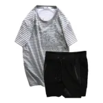 Set bộ nam áo cổ tròn quần short thun