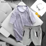 Set bộ nam áo cổ tròn quần short thun