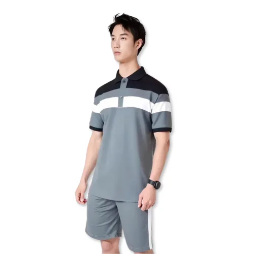 Set Bộ Nam Áo Thun Cổ Bẻ Phối Màu + Quần Short Thun Thể Thao Cao Cấp (Big Size)