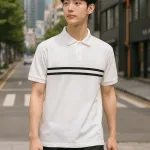 Set Bộ Nam Áo Thun Cổ Bẻ Phối Sọc Trước Ngực + Quần Short Thun (Big Size)