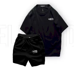 Set Bộ Nam Áo Thun Cổ Tròn Oversize In Chữ CLEGENDK Quần Short Thun