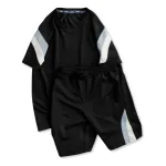 Set Bộ Nam Áo Thun Cổ Tròn Phối Sọc Màu + Quần Short Thun Thể Thao Cao Cấp (Big Size)