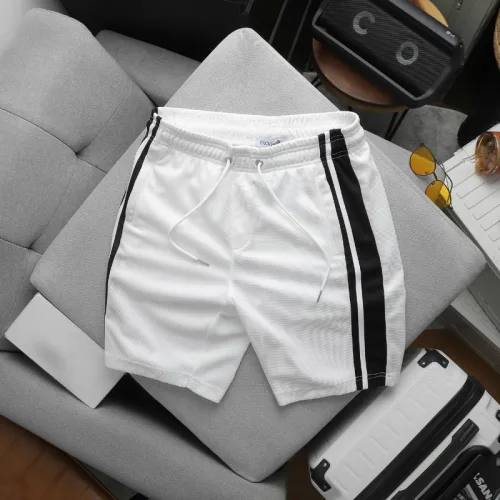 Set Bộ Nam Áo Thun Cổ Tròn Phối Sọc Vai Áo Và Thêu Chữ Pack Trước Ngực + Quần Short Thun Nam Phối Sọc Hai Bên Quần Có Big Size