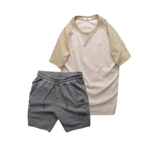 Set Bộ Nam - Áo Thun Nam Cổ Tròn Các Mẫu Và Quần Short Thun Nam Cao Cấp