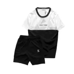 Set Bộ Nam - Áo Thun Nam Cổ Tròn Các Mẫu Và Quần Short Thun Nam Cao Cấp