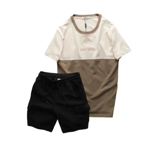 Set Bộ Nam - Áo Thun Nam Cổ Tròn Các Mẫu Và Quần Short Thun Nam Cao Cấp