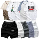 Set Bộ Nam - Áo Thun Nam Cổ Tròn Các Mẫu Và Quần Short Thun Nam Cao Cấp