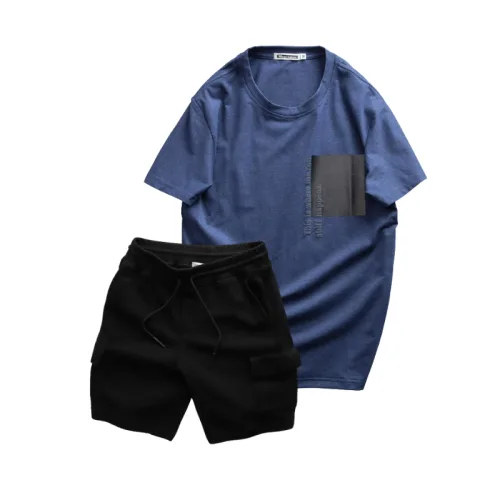 Set Bộ Nam - Áo Thun Nam Cổ Tròn Các Mẫu Và Quần Short Thun Nam Cao Cấp