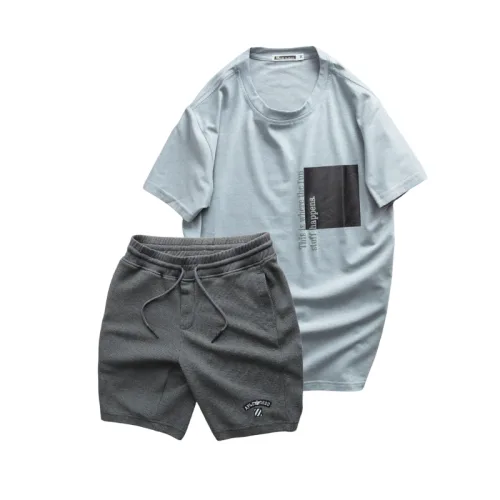 Set Bộ Nam - Áo Thun Nam Cổ Tròn Các Mẫu Và Quần Short Thun Nam Cao Cấp